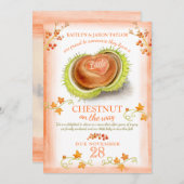 リトルクリハート水色妊娠 案内状 (正面/裏面)