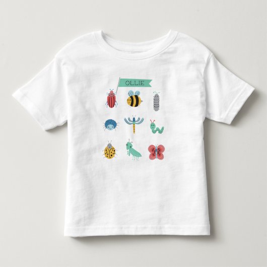 リトルクローラーパーソナライズされた- トドラーTシャツ (正面)