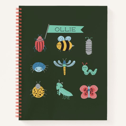 リトルクローラーパーソナライズされた- ノートブック (正面)