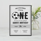 リトルクールスモダンライカーサッカー第1誕生日 招待状 (スタンド正面)