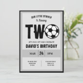 リトルクールスモダンライカーサッカー第2誕生日 招待状 (スタンド正面)