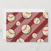 リトルクールスラッガー野球写真第1誕生日 招待状 (裏面)