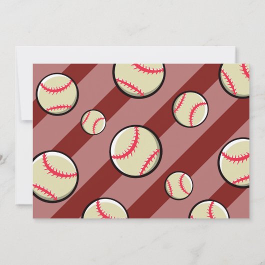 リトルクールスラッガー野球写真第1誕生日 招待状 (裏面)