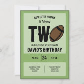 リトルクールーモダンルーキーサッカー第2誕生日 招待状 (正面)