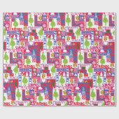 リトルグインチ |カラフルクリスマスパターン ラッピングペーパー (フラット)