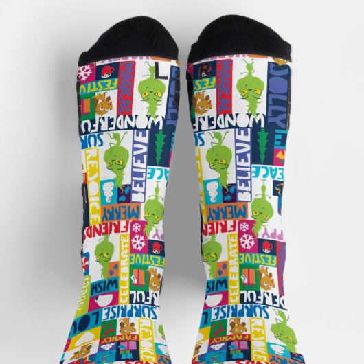 リトルグランチ&フレンズ |クリスマスカラフルパット ソックス (上部)