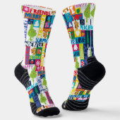 リトルグランチ&フレンズ |クリスマスカラフルパット ソックス (傾斜あり)