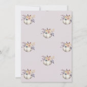 リトルグリッターカボチャ花ベビーシャワー 招待状 (裏面)