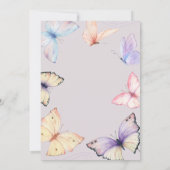 リトルグリッターカボチャ蝶ベビーシャワー 招待状 (裏面)