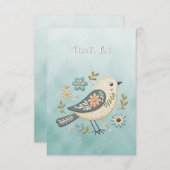 リトルグリーンバードフローラサンキューカード サンキューカード (正面/裏面)