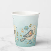 リトルグリーンバードフローラ紙カップ 紙コップ (裏面)
