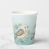 リトルグリーンバードフローラ紙カップ 紙コップ (正面)
