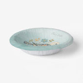 リトルグリーンバードフローラ紙ボウル ペーパーボウル (傾斜あり)
