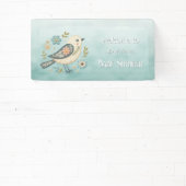 リトルグリーンバードフローラ赤ちゃんシャワー 横断幕 (インサイチュ)