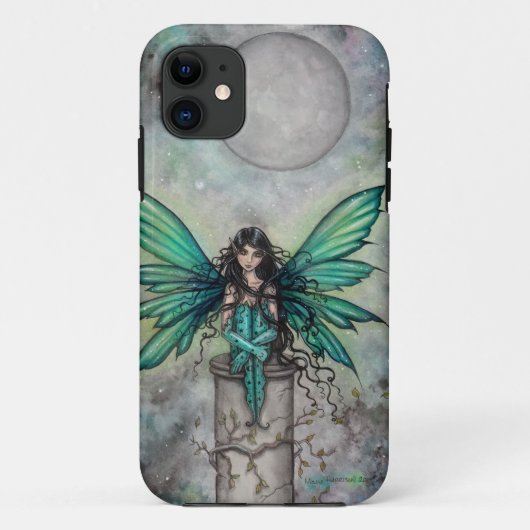 リトルグリーンフェイ ゴシック フェアリー ファンタジー アート Case-Mate iPhoneケース (裏面)