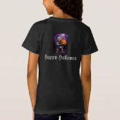 リトルグリーンモンスターとカボチャの友達 Tシャツ (裏面)