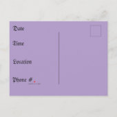 リトルグリーンモンスターカボチャの友人 インビテーションポストカード (裏面)