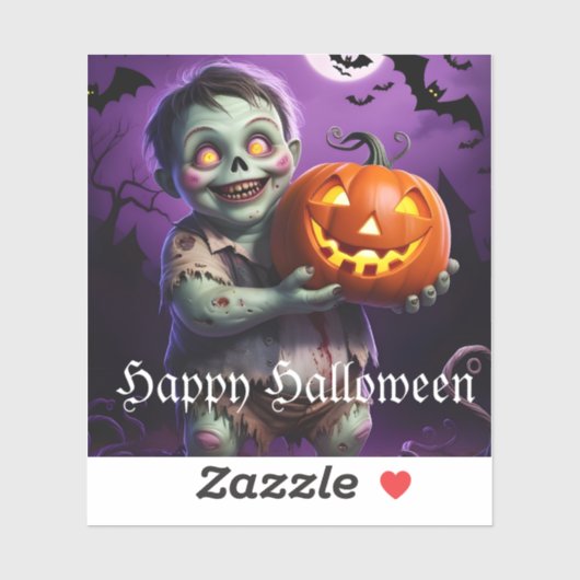 リトルグリーンモンスターカボチャの友人 シール (シート)