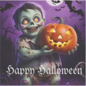 リトルグリーンモンスターカボチャの友人 シール (正面)