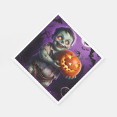 リトルグリーンモンスターカボチャの友人 スタンダードランチョンナプキン (角)