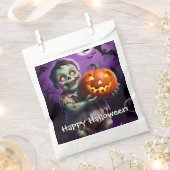 リトルグリーンモンスターカボチャの友人 フェイバーバッグ (クリップ留めされた状態)