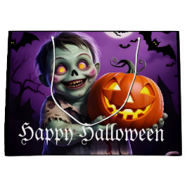 リトルグリーンモンスターカボチャの友人 ラージペーパーバッグ