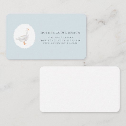 リトルグースイラストレーションの頭巾を取った名刺 名刺 (正面/裏面)