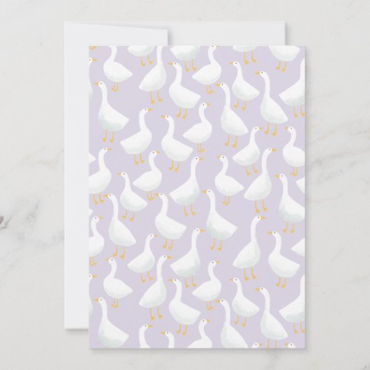 リトルグースファースト1歳のパーティー 招待状 (裏面)