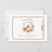 リトルグース秋男女兼用ベビーシャワー サンキューカード (正面)