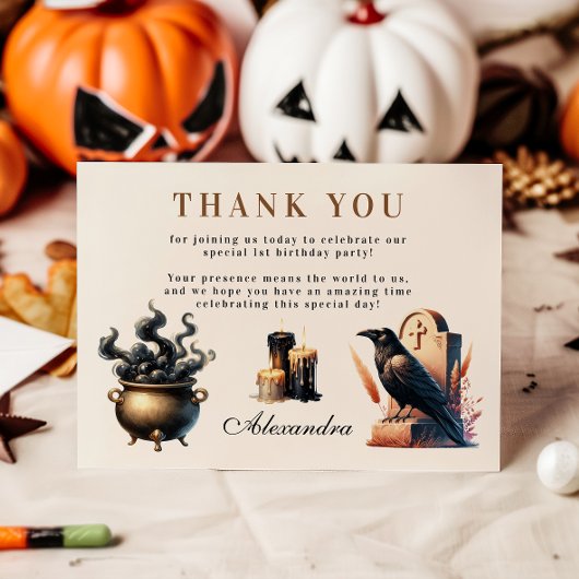 リトルグールファースト誕生日 サンキューカード