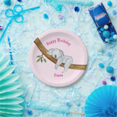 リトルコアラハッピーバースデー ペーパープレート (パーティー)