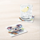 リトルコアラベアオーストラリア動物 スクエアペーパーコースター (インサイチュ)