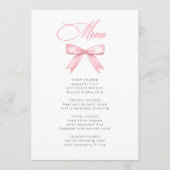 リトルコケットがピンクボウのベビーシャワーの途中にある メニュー (正面)