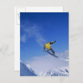 リトルコットンウッドのグリズリーガルフでのスノーボード ポストカード (正面/裏面)