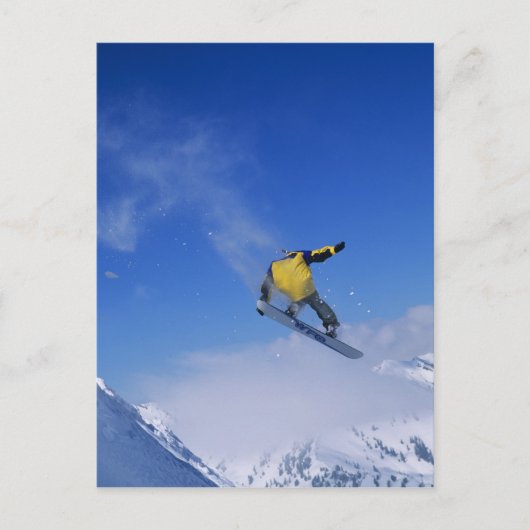 リトルコットンウッドのグリズリーガルフでのスノーボード ポストカード (正面)