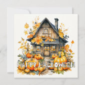 リトルコテージインオータムハロウィーン カード (正面)