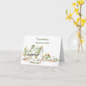 リトルコテージニューホームカード カード (黄色い花)