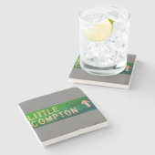 リトルコンプトンRIヴィンテージ標識 ストーンコースター (横)