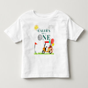 リトルゴルフカート風船プロパルティー誕生日T-S トドラーTシャツ