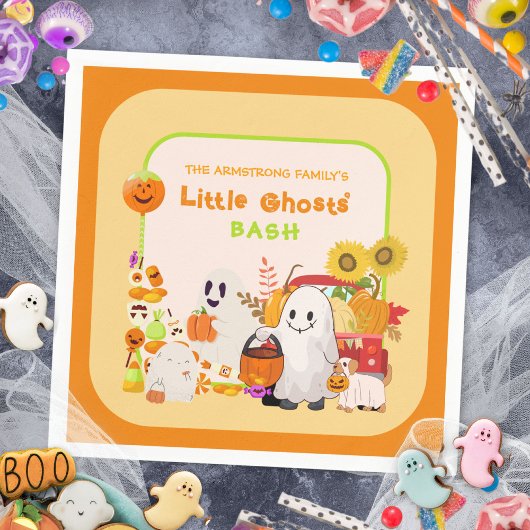 リトルゴーストのぞっとするハロウィンパーティー スタンダードカクテルナプキン