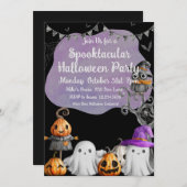 リトルゴーストのハロウィンパーティー 招待状 (正面/裏面)