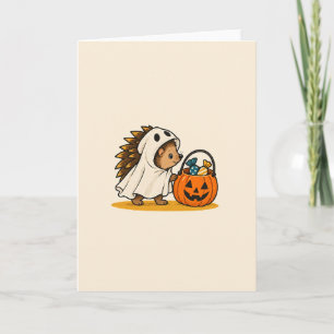 リトルゴーストハリネズミ – かわいいハロウィン カード