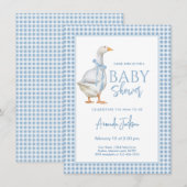リトルゴース ブルーボーイ ベビーシャワー 招待状 (正面/裏面)