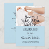 リトルサイドキック ベイビーバンプ ブルーボーイ シャワーメール 招待状 (正面/裏面)