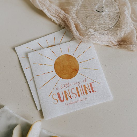 リトルサンシャインガールお洒落ベビーシャワー スタンダードカクテルナプキン