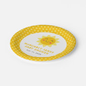 リトルサンシャインキュート笑顔サンベイビーシャワー ペーパープレート (アングル)