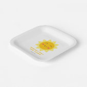 リトルサンシャインキュート笑顔サンベイビーシャワー ペーパープレート (傾斜あり)