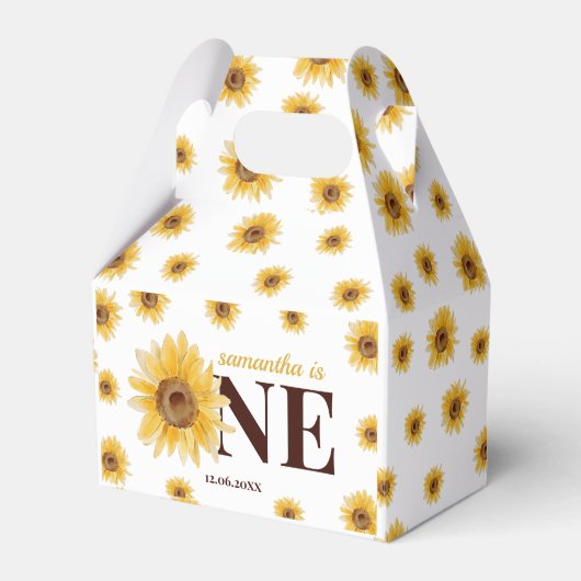 リトルサンシャインサンフラワー1st誕生日 フェイバーボックス (正面サイド)