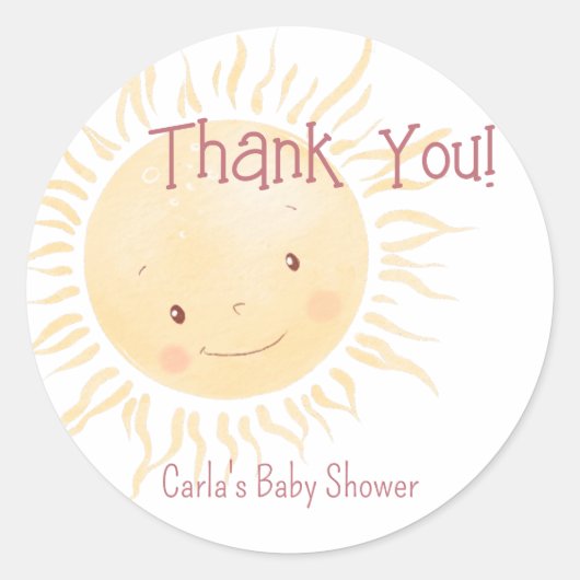 リトルサンシャインテーマサンキュー ラウンドシール (正面)