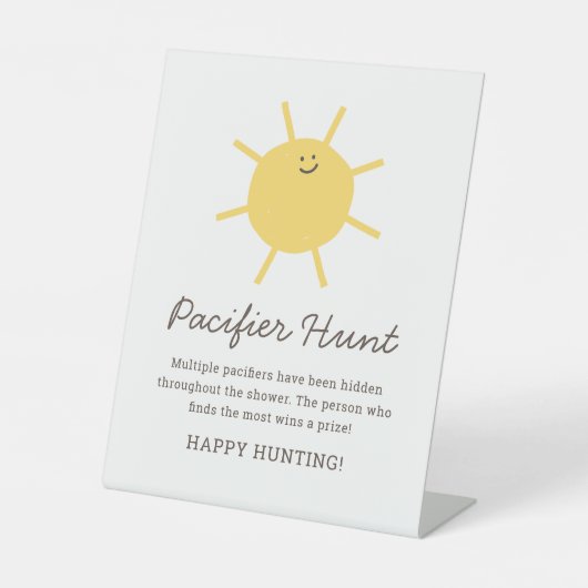 リトルサンシャインパシファイヤー狩りベビーシャワーゲーム 台座サイン (正面)
